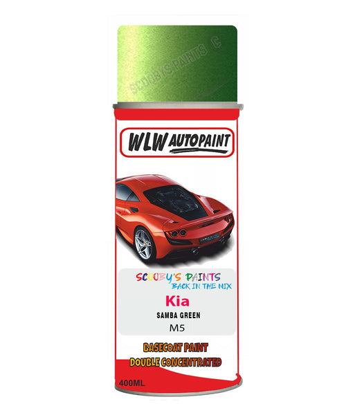 Aerosol Spray Paint For Kia Picanto Samba Green Colour Code M5