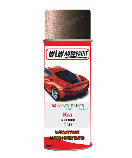 Aerosol Spray Paint For Kia Sportage Sand Track Colour Code D5U