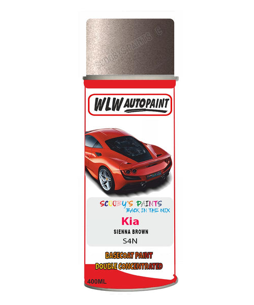 Aerosol Spray Paint For Kia Rio Sienna Brown Colour Code S4N