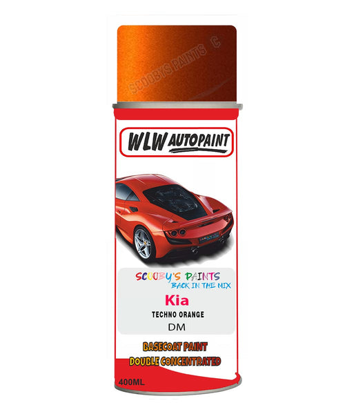 Aerosol Spray Paint For Kia Sportage Techno Orange Colour Code Dm