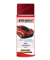 Aerosol Spray Paint For Kia Forte Temptation Red Colour Code K3R