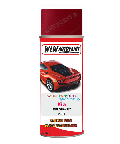 Aerosol Spray Paint For Kia Optima Temptation Red Colour Code K3R