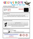 land rover range rover black cherry colour data instructions pbb 700 touch up Paint