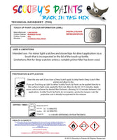 land rover freelander blenheim silver colour data instructions mal 642 touch up Paint