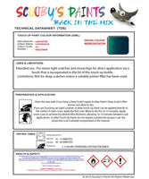 land rover freelander caspian blue colour data instructions jvc 818 touch up Paint