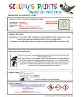 land rover discovery mk3 chawton white colour data instructions nal 603 touch up Paint