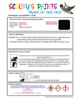 land rover freelander county black colour data instructions pue 416 touch up Paint