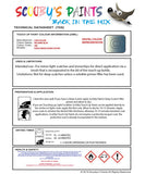 land rover range rover helsinki blue colour data instructions jne 848 touch up Paint