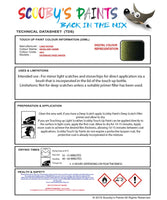 land rover defender highland green colour data instructions hpg 639 touch up Paint