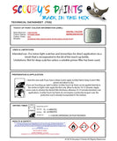 land rover range rover lucerne green colour data instructions hzv 966 touch up Paint