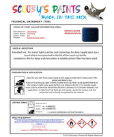 land rover defender oslo blue colour data instructions jfm 644 touch up Paint
