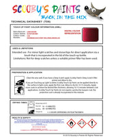 land rover lr3 alveston red colour data instructions cdx 696 touch up Paint