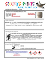 land rover freelander white gold 2 colour data instructions gmn 618 touch up Paint