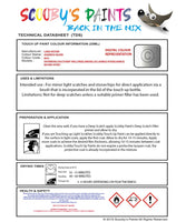 land rover range rover sport zambesi silver colour data instructions mvc 737 touch up Paint