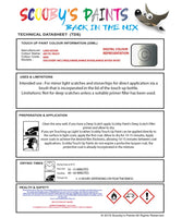 land rover discovery mk3 arctic frost colour data instructions mbh 962 touch up Paint