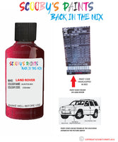 land rover freelander alveston red paint code sticker location cdx 696 touch up Paint
