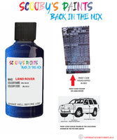 land rover lr3 bali blue paint code sticker location jbl 823 touch up Paint