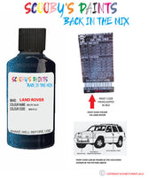 land rover freelander baltic blue paint code sticker location jeb 912 touch up Paint