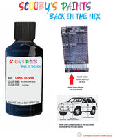 land rover discovery mk3 buckingham blue paint code sticker location jgj 796 touch up Paint