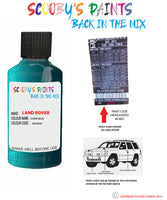 land rover defender cobar blue paint code sticker location jav 624 touch up Paint