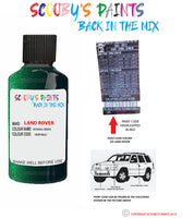 land rover range rover evoque kosrae green paint code sticker location hhp 862 touch up Paint