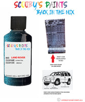 land rover discovery mk3 lugano teal paint code sticker location jmb 963 touch up Paint