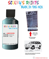 land rover range rover sport marmaris teal paint code sticker location jck 826 touch up Paint