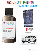 land rover range rover evoque nara bronze paint code sticker location aaj 825 touch up Paint