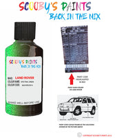 land rover range rover spectral green paint code sticker location 663 hzu 814 touch up Paint