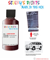 land rover range rover spectral racing red paint code sticker location 2369 1bu nmx touch up Paint