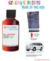land rover range rover spectral red paint code sticker location ccv 788 touch up Paint