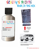 land rover range rover white gold 2 paint code sticker location gmn 618 touch up Paint