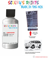 land rover lr3 zambesi silver paint code sticker location mvc 737 touch up Paint