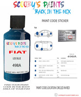 Paint For Fiat/Lancia Panda Lido Blue Code 498A Car Touch Up Paint