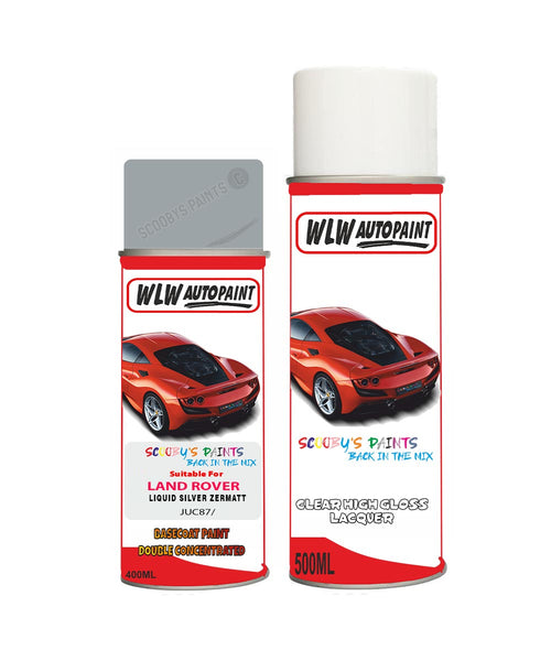 land rover range rover sport liquid silver zermatt under bonnet aerosol spray car paint can with clear lacquer juc87Body repair basecoat dent colour