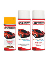 land rover range rover aa yellow aerosol spray car paint can with clear lacquer 585 fun 584