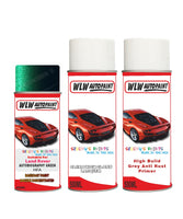 land rover range rover autobiography green aerosol spray car paint can with clear lacquer hfa 663