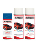 land rover range rover british gas blue aerosol spray car paint can with clear lacquer jmz 521
