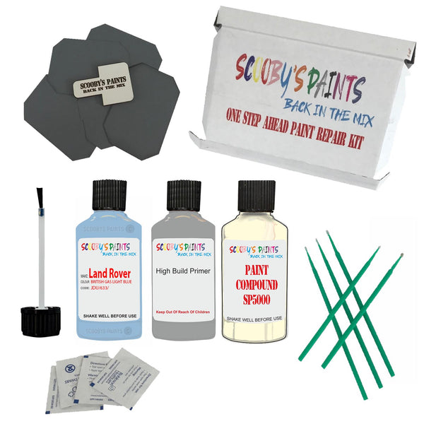 LAND ROVER BRITISH GAS LIGHT BLUE Paint Code JDU/633 Touch Up Paint Repair Detailing Kit