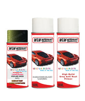land rover freelander highland green aerosol spray car paint can with clear lacquer hpg 639