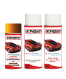 land rover range rover madagascar orange 2 aerosol spray car paint can with clear lacquer ebd nmw 2368
