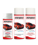 land rover range rover meribel white aerosol spray car paint can with clear lacquer nmb 2356