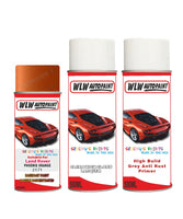 land rover defender phoenix orange aerosol spray car paint can with clear lacquer 2171 eat 1az