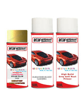 land rover range rover evoque sicilian yellow aerosol spray car paint can with clear lacquer faw 954