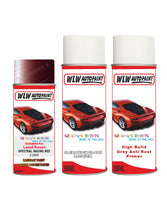 land rover range rover spectral racing red aerosol spray car paint can with clear lacquer 2369 1bu nmx