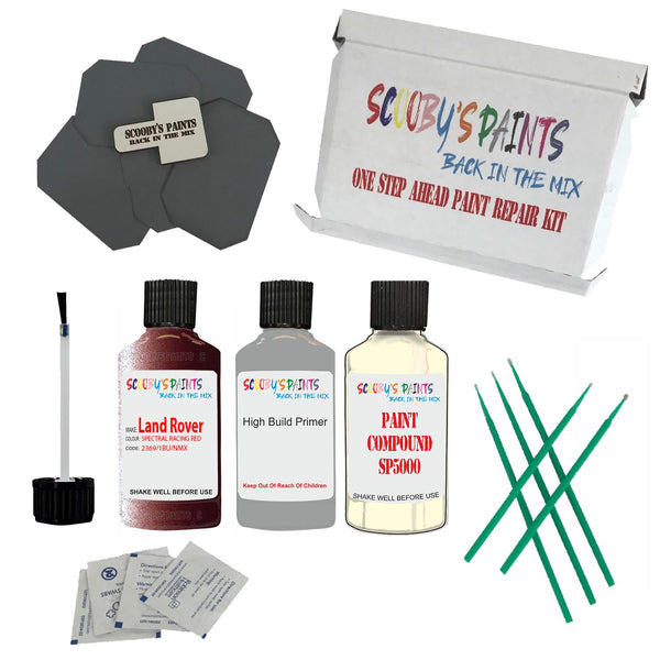 LAND ROVER SPECTRAL RACING RED Paint Code 2369/1BU/NMX Touch Up Paint Repair Detailing Kit