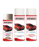 land rover range rover white gold 2 aerosol spray car paint can with clear lacquer gmn 618