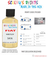Paint For Fiat/Lancia Panda 4X4 Mambo Yellow Code 541A Car Touch Up Paint