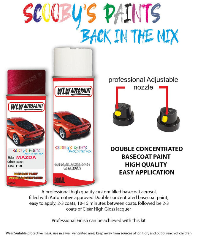 Paint For Mazda 3 Merlot Aerosol Spray Car Paint + Lacquer Fx – Auto ...