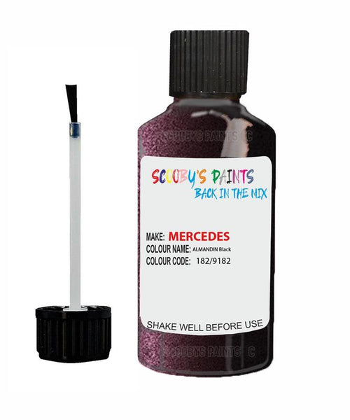 mercedes s class almandin black code 182 9182 182 9182 touch up paint 1998 2010 Scratch Stone Chip Repair 